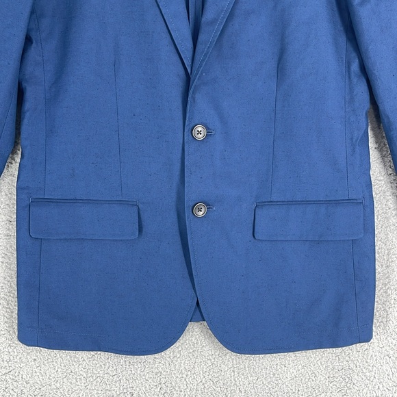 Everlane Performance Chino blazer navy blue with black spots two button men’s 38 - Picture 3 of 12